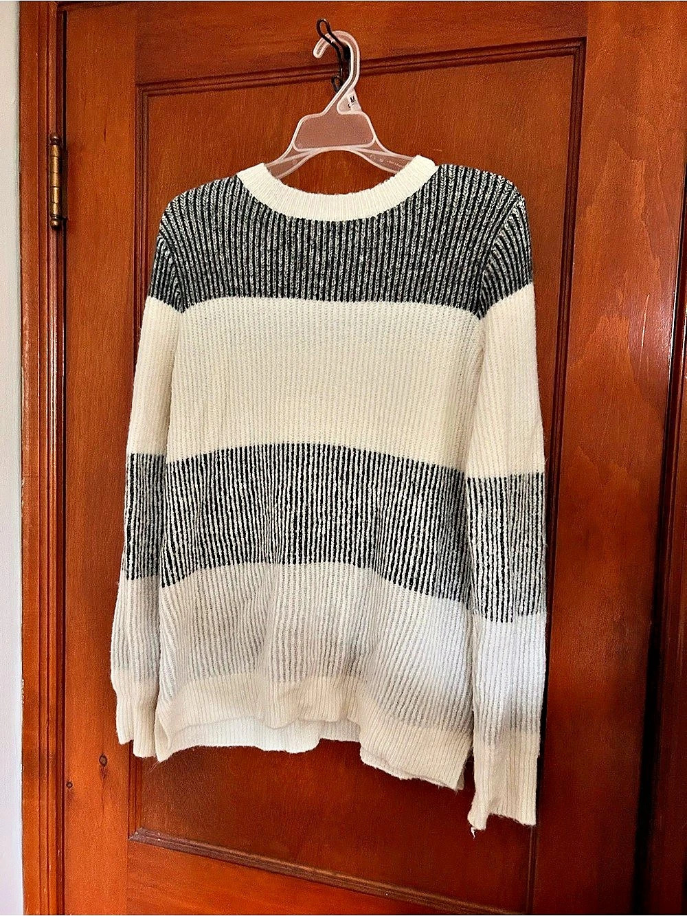 Pink Clover Color Block Crewneck sweater Size Medium Like New
